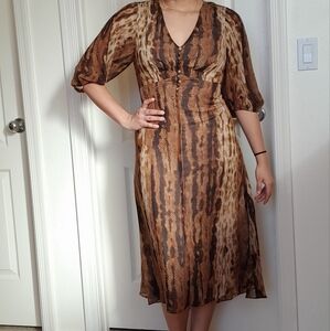 Taylor Snake Print Dress Small